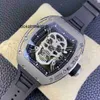 Desginer Mechanical Automatic Watch Toping Manual Tourbillon Движение титановый корпус резиновая полоса складывание