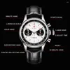 Armbandsur Red Star Men's Vintage Panda Mechanical Chronograph 1963 Movt Luminous Man Military Wrist Watches With Swanneck Redstar