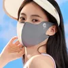 Écharrés Sécran solaire Écharpe Masque en soie Couvre de couleur unie réglable Protection UV Protection Gini Randonnée