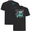 F1 Driver 44 63 T-shirt Formula 1 Team camisetas masculinas de manga curta Esporte de roupas de carro masculino de roupas de carro masculino