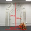 Party Decoration 3PCS Shiny Gold Large Flower Arrangement Rack Outdoor Lawn Wedding Floral Arch Baptism Birthday Display Stand Ornaments