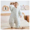 Bache de dormir para niños de 14 años Protección contra el cuello A prueba de viento caluroso 3 Design de cremalleras Mangas extraíbles Baby 25Tog 240415