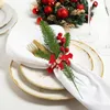 Decorative Flowers Faux Pine Branch Plastic 30 Realistic Artificial Branches For Diy Christmas Wreaths Home Decor Reusable