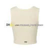 Designer Bear Decorated Knit Vest Sexy Tank Tops Stylish Letter broderad stickad Vest Women Knits Tee Short Knit Top