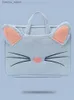 Outros acessórios de computador Ins fofinho gato de gato de pelúcia Bolsa de laptop Mulheres 13 13,3 14. POLENTE NOTEBOONBOONOBRA CASE BANDO DE Bolsa de Fashion Crossbody Y240418