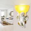 Lampa ścienna europejskie lampy anielskie dziecko kreatywne sypialnia łóżko nocne ciepłe loda LED Corrido Corrido tło LU71123