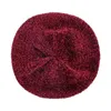 SXZ9 Bérets 11 couleurs Femmes Couleurs solides en tricot Soft Bérets femelles acryliques acryliques Caps de tissu CHENILL