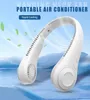 Mini Hanging Neck Fan 2000mAh Portable USB Rechargeable Bladeless Mute Cooling Wearable Neckband Fan 3Speed Adjustable Outdoor Sp9673878