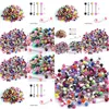 Tongue Rings 100Pcs Mix Style Barbell Bar Piercing Fashion Stainless Steel Mixed Candy Colors Men Women Body Jewelry Drop Delivery Dhhd3