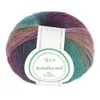 QJH 4skeins Rainbow Soft Yarn 100 wełniany gradient wielolorowy do szydełkowania dzianiny DIY DIY 240411