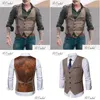 Men'S Vests Vintage Mens Vest Formal Waistcoat For Men Fashion Casual Business Groomsmen Wedding Colete Drop Delivery Apparel Clothing Dhczt