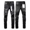 Jeans pourpre marque Men de designer jeans skinny pantalon noir pantalon denim mode mode décontracté street