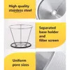 Durable 304 Stainless Steel Water Portable Filter Screen Coffee Maker Parts Funnel Filters 95Mm Height 0418