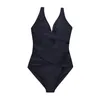 Women's Swimwear One-Piece Normal Ruched Plain Beach Wear Holiday Swimsuit Swimsuits 2024 Woman Summer Suit Fashion Sui