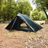 ARICXI Agrandir 2 personnes Outdoor Ultralight Camping Tent 3 Saison Professionnel 15D Silnylon Tent sans tige Gris Black Largeur 135cm 240408