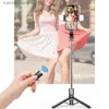 Selfie Monopods FgcLy Bluetooth pliable Stick Selfie sans fil avec télécommande de déclencheur léger Take Photos Trépied pour iOS Android Y240418