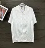 2024 NIEUW Designer borduurwerkhemd mannen Casual button up shirt zomerhemd formele zakelijke shirts casual korte mouwen heren shirts ademende t-shirt kleding