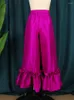 Casual Dresses Women High Waist Flare Pants Wide Leg Big Size Bottoms 4XL