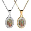 Chaines Femme Religieuse style vintage Guadalupe Catholic Church Vierge Marie Amulet Pendant Collier Ornement298M