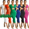 Abiti per feste 2024 Donne a maglia vestito midi Midi Sleeve Short Out Sexy BodyCon Abbigliamento a V sul collo Cesti di streetwear Casual Streetwear Fashion