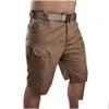 Short masculin pour hommes bouton d'été zipper flight city militaire militaire tactiquer raide jambe solide camouflage imprimé drop livraison dh0gk