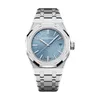 Designer Watch Luxury Automatic Mechanical Watches Style 15550st Ice Blue Disc Calendar en acier inoxydable Femelle 37 mm Mouvement bracelet Yznh