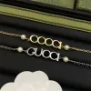 Bracelet des femmes bijoux de créateurs de luxe Luxury Gold Chain Brand Lettres Big Pearl Bracelets Bracelets 925 Silver Holiday Gift Box -3