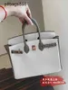 Designer feito à mão 7a bolsas de bolsa de bolsa genuína de couro genuíno a mão francesa original Chete de gorjas brancas elefante de elefante cinza leathernox7