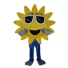 2024 Adult size Sunflower mascot costume Cartoon Character Outfits Suit Furry Suits Halloween Carnival Birthday Party Dress