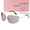 Designer Zonnebril Dames Oversized Luxury Mens Ladie Designers Miui Lunette de Soleil Mui Sun Glazen Optioneel Sonnenbrillen Gafas Sol met Box Tecg Tecg