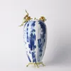 Vasos Classic Blue e White Ceramic Vase Ornamentos