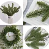 Fleurs décoratives 12 pcs aiguilles de pin artificielles trois branches 26cm en plastique de fer de fer de Noël accessoires d'arbre de Noël décorations de fête bricolage