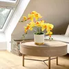 Flores decorativas Tphalaenopsis bonsai plantas falsas macetas para la oficina de fiestas de interior de la oficina de escritorio adornos para el hogar