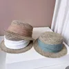 Berets 202404-2508751 Ins chic Japon Summer Salt Natural Grass Classic Holiday Small Brim Fedoras Cap Men Femmes Loissine Sun Sun