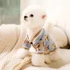 Vêtements pour chiens vêtements de luxe Chihuahua Pet Cardigan rayé Pull Bichon Frize chiot chaton manteau chaud accessoires de chat