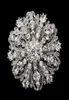 Broche cristalline diamante de style vintage de style vintage de 2 pouces
