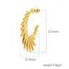 Stud Earrings European And American Fashion Angel Wing Style Stainless Steel Luxury Jewelry Gold Silver Color Hoop