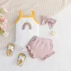 ショートパンツ夏の幼児新生児の女の子の服セット