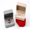 Boîtes de bijoux Veet Ring Box Couple Double Rangement Boucles d'oreilles Organisateur Holder Gift Display Pack pour l'engagement Drop Drop Dhgarden DHMWK