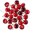 Party Decoration 40 Pcs Artificial Fruits Adornment Simulated Cherry Blossom Decor Cake Fake Model Plastic Decorations