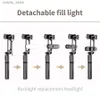 Selfie monopods fgclsy 2022 Nieuwe Bluetooth draadloze selfie stick 360 graden rotatie met afneembaar vullampje afstandsbediening foto live tripod y240418