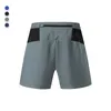 LL Men's Sports 3/4 Shorts Summer Snabbtorkning och fuktabsorption Professionell Maraton som kör anti-bländning dubbelskikt Fitness Training Pants