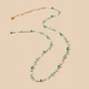 Choker Summer Fashion Emalj liten solhalsband för kvinnor Temperament Crystal Beads Short Chain Party Jewelry Gift