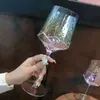 ワイングラスカラフルなラインストーンゴブレットカップルクリスタルシャンパンガラス