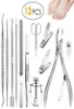 12pcSset outils de pédicure professionnels incarnés outils d'ongle Kit de soins des ongles Correction d'élimination de l'ongle Correction Correction Foot Care 211234986