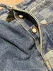 Highend marka dżinsy mody mozaiki Jacquard materiał przystojny proste dżinsy Wysokiej jakości najlepsze dżinsy designerskie