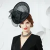 Berets Lady England Style Fedoras Pillbox Hats Women Elegant Flower Fedora Cap Ladies Wedding Dress Girls Party Hat B-8155