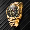 Wristwatches Fashion Mens Watches Luxury Men Business Stainless Steel Quartz Wrist Watch Man Casual Leather Luminous Clock d240417