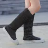 Boots Girls Rom Fashion Autumn Winter Kids For Big Girl Knee-High Children Rubber Single Layer Soft 27-37 Chic