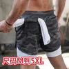 Men's Shorts Muscle Running Fitness Sports Leisure Outdoor Loose Multi-Pocket Double-Layer American Basketball Pants